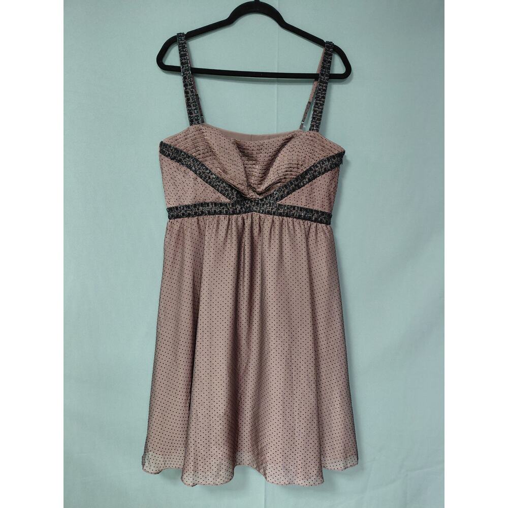 ADRIANNA PAPELL BOUTIQUE Pink A-Line Short Dress Women Size 14 - Picture 2 of 12
